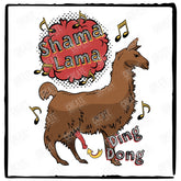 Christmas Sharma Lama Ding Dong Funny Rude Lama Design
