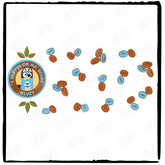 Bluey Slipped On Ma' Beans Coffee Beans Libby Wrap Design