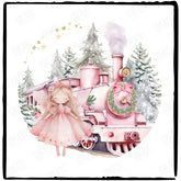 Snowy Fairy Train Express Festive Christmas Design