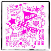 Stray Kids Kpop Pink Doodles Song Album Design