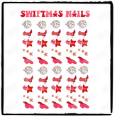 Swiftmas Christmas Taylor Music Nail Stickers
