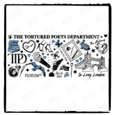 TPD Tortured Poets Department Doodles Taylor Swift Music Album Lyrics Libby Wrap Design