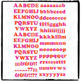 Cooper Letters Alphabet Typography Stickers