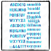 Aladin Letters Alphabet Typography Stickers