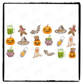 Halloween Watercolour Cartoon Spooky Season Libby Wrap Design