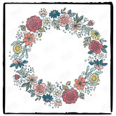 Flower Wreath Colourful Personalised Pattern Design