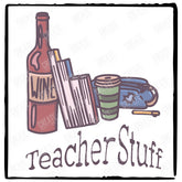 Teacher Stuff Wine Books Travel Mug Pencil Case Design