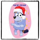 BLUEY Christmas New Year Dad Bandit Xmas Design