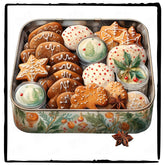 Christmas Biscuits Tin Pattern Design