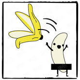 Banana Peel Naked Funny Pattern Design