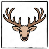 Cute Reindeer Kids Christmas Character Design