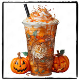 Halloween Coffee Pumpkin Spice Fall Pattern Design