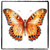 Beautiful Golden Butterfly Pattern Design