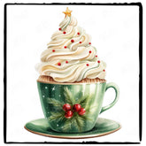Christmas Chocolate Drink Star Pattern Design