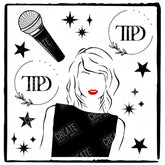 Silhouette Mic Taylor Swift Design