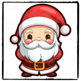 Cute Santa Smiling Kids Christmas Character Design