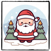 Cute Snowy Santa Claus Kids Christmas Character Design