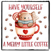 Christmas A Merry Little Coffee Pattern Design