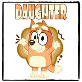 BLUEY Bingo Daughter Happy Blue Kids TV Design
