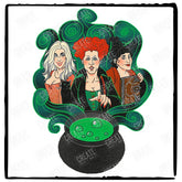 Hocus Pocus Sister Witches Green Cauldron Design