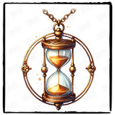 Harry Potter Gold Time Turner Pendant Pattern Design