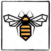 Bee Geometric Bumblebee Pattern Design