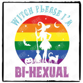 Witch Please I'm Bi-Hexual LGBTQ Rainbow Pride Design