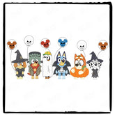BLUEY Halloween Characters Design