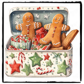 Christmas Biscuits Gingerbread Merry Xmas Pattern Design