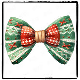 Christmas Bow Aesthetic Pattern Design