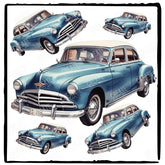 Blue Classic Car Design