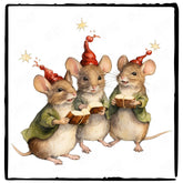 Christmas Three Singing Mices Pattern Design
