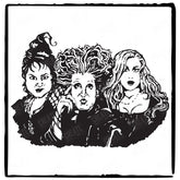 Hocus Pocus Sanderson Sisters Lino Cut Sketch Halloween Design