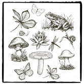 Nature Scene Plants Animals Mushrooms Fairycore Design