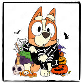 BLUEY Halloween Bingo Skeleton Costume Design