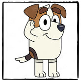 BLUEY Jack Standing Right Blue Kids TV Design
