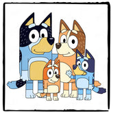 BLUEY Family Standing Blue Kids TV Design