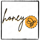 Bee Honey Text Bumblebee Pattern Design