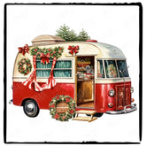 Christmas Cute Caravan Pattern Design