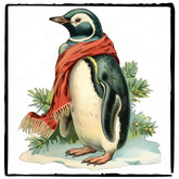 Christmas Penguin Scarf Pattern Design