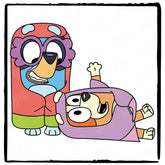 BLUEY Granny Janet and Granny Rita Blue Kids TV Design