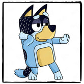 BLUEY Dad Bandit Dancing Right Blue Kids TV Design