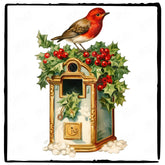 Christmas Robin Postbox Pattern Design