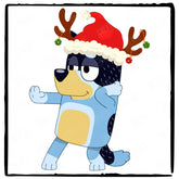 BLUEY Christmas Dad Bandit Dancing Xmas Design