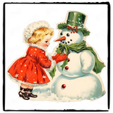 Christmas Snowman Merry Xmas Pattern Design