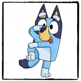 BLUEY Bingo Happy and Funny Blue Kids TV Design