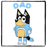BLUEY Bandit Dad Blue Kids TV Design