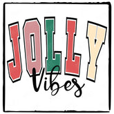 Jolly Vibes College Inspired Christmas Text Design