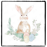 Easter Bunny Rabbit with Egg Wreath Design