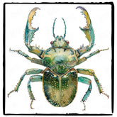Pretty Nature Green Bug Pattern Design